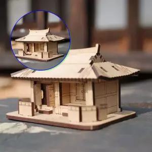 쌍문상회 건물 한옥 나무모형 DIY 건축 만들기 기와집 조립