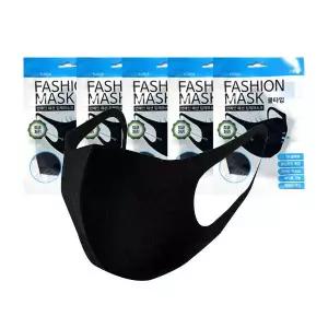 연예인 패션마스크 입체마스크 쿨타입 국내산 성인 블랙 5매 부드러운 촉감