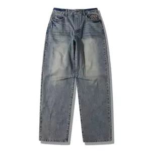 백화점 지프 남여공용 도밍고 워싱 인심 턱 와이드 데님팬츠 JQ3DPU531