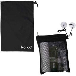 헬스장, 여행, 비즈니스를 위한 나로아 방수 다기능 세면도구 샤워백 및 접이식 휴대용 걸이식 욕실 메쉬 캐디와 남성용 습식 건식 저장 흡입 후크 토트 포함