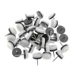 알리미토피아 40pcs 가구 글라이드 네일 보호대 두꺼운 0.6인치 의자 다리( 16mm 가구 흰색) 바닥 글라이드 나일론 가구 의자 패드 테이블 인 나무 또는 슬라이더