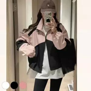 크롭 얇은 바람막이 점퍼 URD251 롱다운 집업 ctr 바 롱 재킷 집업 밍크자켓