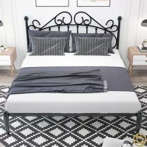 북유럽 엔틱 침대 인테리어 철제 깔판 퀸침대 싱글 프레임