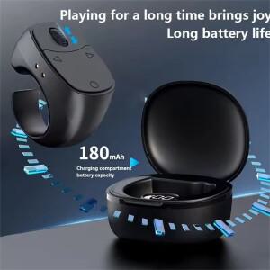 호환 리모컨 무선 블루투스 롤러 핑거팁 링 휴대용 셀카 마우스 비디오 자동 페이지 넘김 브라우징