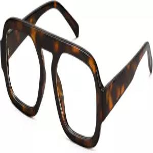 MEETSUN 오버사이즈 레트로 스퀘어 에비에이터 컴퓨터 블루 라이트 차단 안경 여성 패션 남성용 가짜