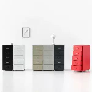 [마이모노샵][마이모노샵] 포인트 레드 5단 가정용 사무실 서랍장 소품장 (17054986)