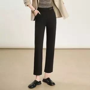 여친 팬츠 가을 통근 정장 통 슬림핏 파이프 9부 OP3