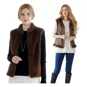 제니유 겨울 여성 양면 리버서블 밍크 퍼 조끼 무스탕 베스트 3125910