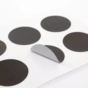 다이어리꾸미기 일기꾸미기 컬러 원형 스티커 60매세트 블랙 30mm