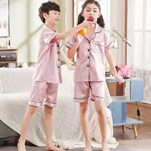 초등 학생 여름 여행 단체 파자마 반팔 반바지 세트 SIu1+4jNv