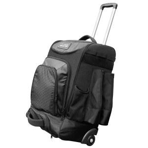 OUTDOORMASTER 롤링 배트 야구 백팩, 가방 포켓 4개 록블랙 달린 포함 바퀴