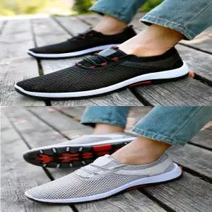 남자 시원한 메쉬 소재 여름 운동화 통풍 아쿠아 슈즈 rVu6+7DCT