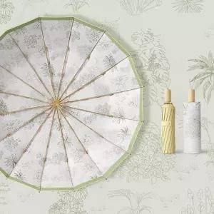 [CU] 명품 프렌치 밀크 3단 양우산 16K UV 자외선차단 여성 명화 양산 수동 우산 고급 VIP 답례품 판촉물