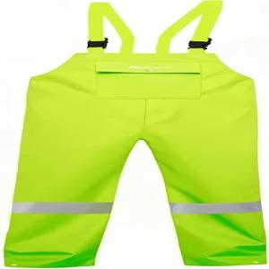 한멩수안 남성 방수 레인 턱받이 오버롤 - 방풍 조절 가능한 야외 낚시 작업복 바지