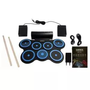 실내용전자드럼 휴대용 삼익 전자드럼 롤패드 블루 미니 연습용 1P