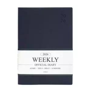 [문구/오피스] A5 다이어리 위클리 스케줄러 업무용 날짜형 네이비 색상
