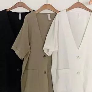 [옷은날개] 노카라 빅사이즈 자켓 306K022S 린넨 브이넥