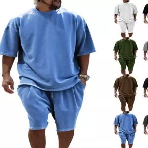 남성 세트 반바지 츄리닝 운 여름 트레이닝 반팔 오버핏