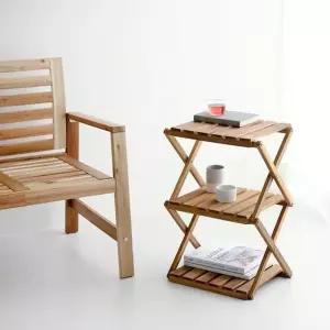 [마이모노샵][마이모노샵] 카페 거실 소품진열 디피 원목 우드 3단 거치대 선반 원룸 (17055554)
