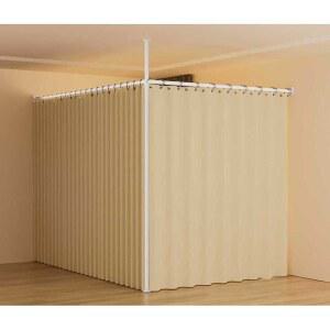 침실 칸막이 폴대 무타공 행거형 학생 다층 화장실 파티션 침실커튼 병풍 길이 더블레이어