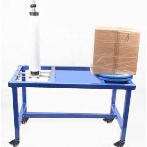 업소용 회전식 랩핑기 밴딩기 택배박스 업소 비닐 테이핑기 더블폴 고정식 랩핑기계 래핑