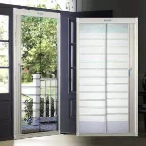 롤방충망 B타입 고급형고정식_줄무늬화이바 촘촘망