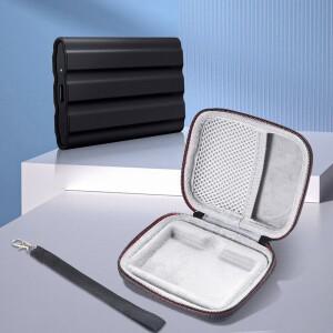 메쉬 백 및 핸드 스트랩이 포함된 EVA 하드 운반 케이스 여행용 보관 가방 삼성 호환 T7 쉴드/T9 4TB/2TB/1