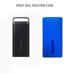 휴대용 SSD 슬리브 스킨 하드 디스크 드라이브 보호 커버 삼성 호환 T5 EVO 용 안티 가을 실리콘 케이스