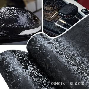 PET 탄소 섬유 스티커 프리미엄 블랙 코스믹 고스트 질감 자동차 비닐 필름 랩 DIY 차량 바이크 오토바이