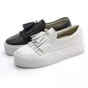 슬립온신발 여자 단화 데일리 키높이 슈즈 태슬 통굽 신발