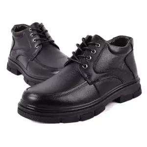 겨울패딩신발 가죽 옆지퍼 방한화 털신발 신사화 구두 겨울부츠