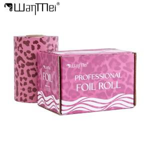 1롤 WANMEI 레오파드 프린트 헤어 컬러링 알루미늄 호일 헤어드레싱 펌 하이라이트 블리칭 스타일링 도구