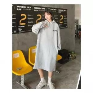 [옷은날개] 도툼 쉬폰원피스 후드 데일리 따뜻한 원피스 캐주얼