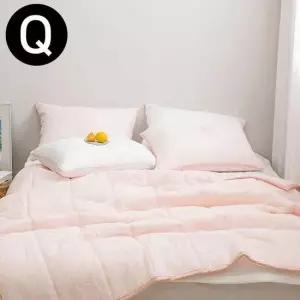 여름 간절기 이불 베개커버세트 퀸 Q (핑크) 퀸이불베개세트