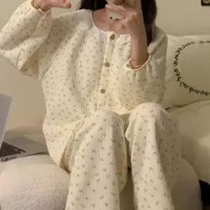 여자잠옷 여성 수면 누빔 잠옷 예쁜 프릴 파자마 세트