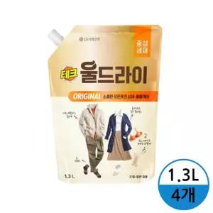LG생건 테크 울드라이 리필 1.3LX 4개입