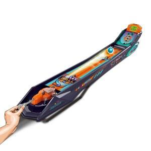 OLEOCA 앨리 볼 게임 u2014 전자 롤 앤 스코어 테이블탑 아케이드 조명 사운드 자동 채점 풀핸들 런처 u2014 1-2 플레이어 어린이용 미니 아케이드 게임