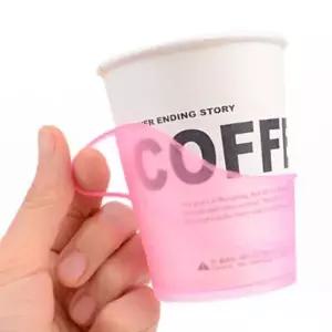 일회용컵받침 종이컵 홀더 10p 종이컵손잡이 커피컵홀더 커피잔손잡