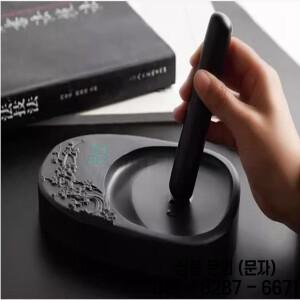 8Inches Natural Rock Inkstone Carved Plum Blossom Calligraphy Painting Tool