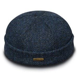 스테르코프스키 도커 | 남녀공용 순정 스코틀랜드 트위드 비니 | 따뜻한 전통 순양모 해골 모자