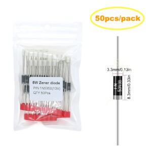 50개 3V3-200V 5W 제너 다이오드 CASE17-02