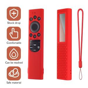 실리콘 태양광 TV 리모컨 커버 충격 방지 보호 삼성 호환 BN59 시리즈용 끈 세척 가능 케이스