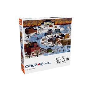 게임 - 찰스 와이소키 사이다 브룩 농장 300피스 겨울 직소 퍼즐 더 큰 모양 어른 할머니 가족을 위한 축제 예술 작품에 적합