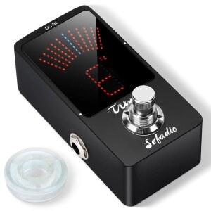 소파디오 튜너 페달, 일렉트릭 기타 및 베이스 트루 바이패스를 위한 피치 인디케이터가 있는 크로매틱 페달(전원 공급 장치 미포함)
