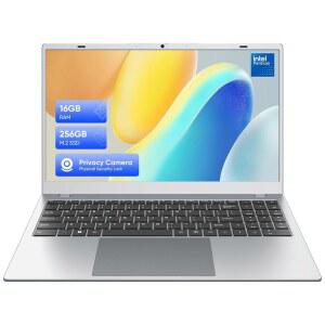 리아니펠 노트북 컴퓨터 15.6인치 1920x1080 FHD IPS 디스플레이 16GB RAM/256GB SSD PC 인텔 6500Y 2.4G/5G Hz WiFi BT5.0 MS 2024 지원