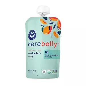 Cerebelly 이유식 파우치 - 고구마 망고, 유기농 과일 및 채소 퓨레, 유아를 위한 훌륭한 간식, 슈퍼푸드의