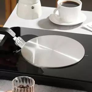 모카포트 스테인리스 인덕션팬 가열판 20cm 손잡이 플레이트