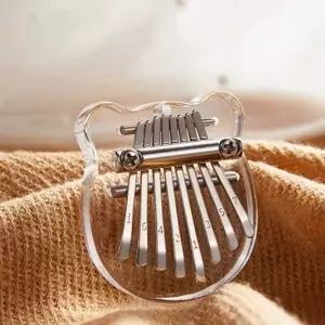 아크릴 칼림바 휴대용 키링 아크릴 칼림바 작은 악기 악세사리 장난감 손가락 피아노 선물 음악 장식