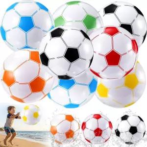 Sosation 8개 인플레이터블 스포츠 볼 16인치 비치 블로우업 파티 장식 수영장 여름 장난감 실내 야외 해변