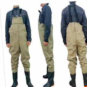 굿마인드 베이지 가슴장화 290MM 해루질신발 농사장화 밭일신발